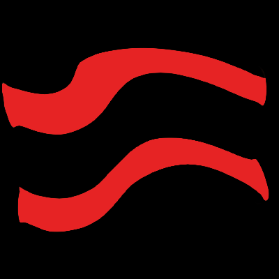 A wavy red equals sign.